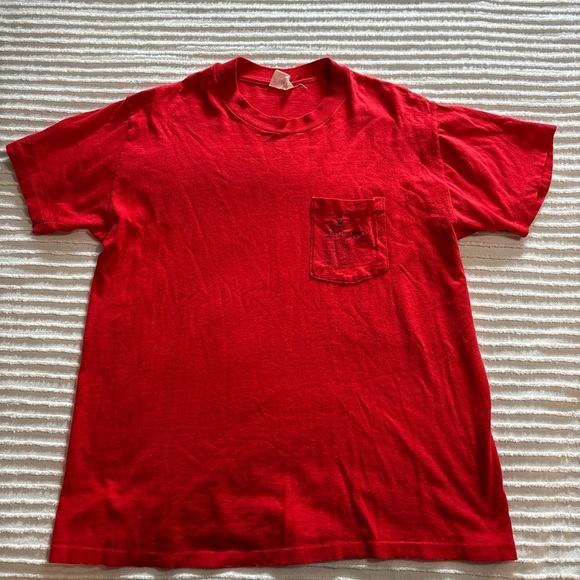 Vintage Sledmens Bert’s Surf  Shop Red T-Shirt Mens SzL(42-44) Single Stitch Y2K - Picture 2 of 10